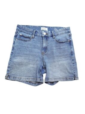 Nicole Miller Soho High Rise Denim Shorts Size 4 Light Wash Stretch